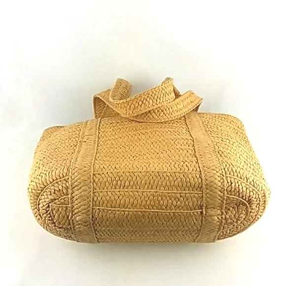 DRAPER JAMES CLASSIC WOVEN STRAW TOTE SOFT LARGE BEACH MARKET DAY TRIPPER - Picture 6 of 9